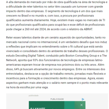O que está afetando a retenção de profissionais de TI? – Correio
