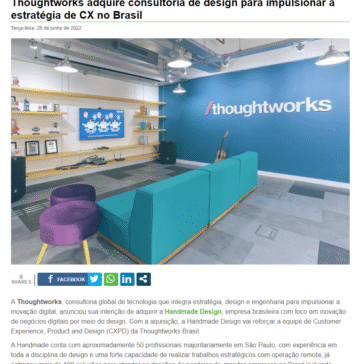 Thoughtworks adquire consultoria de design para impulsionar a estratégia de CX no Brasil – Startupi