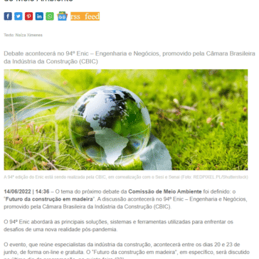 Construção em madeira é o tema do próximo debate da Comissão de Meio Ambiente – AEC Web
