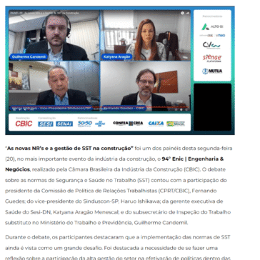 Enic aborda NR’s e a gestão de SST na construção – CBIC