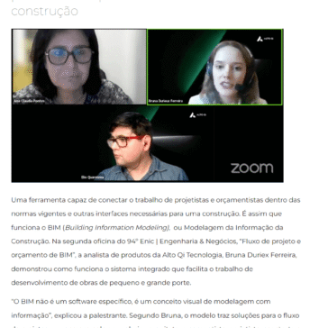 Enic: BIM traz modelo de conexão e possibilidades para fluxos de trabalho na construção – CBIC