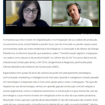 Investir em tecnologia e integração da cadeia é peça-chave para aumento da produtividade – CBIC