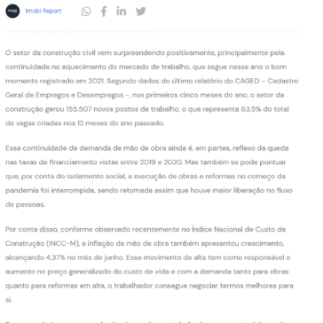 Setor da construção civil mantém mercado de trabalho aquecido, criando oportunidades de capacitação profissional – Imobi Report