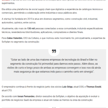 Softplan anuncia aquisição da Collabo – Economia SC