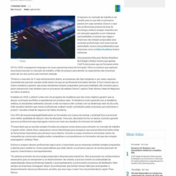 Com 90% de taxa de empregabilidade, edtech investe em juniores – Plantão MS