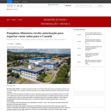 Pamplona Alimentos recebe autorização para exportar carne suína para o Canadá – Araponga Mais