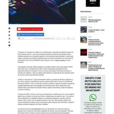 Com 90% de taxa de empregabilidade, edtech investe em juniores – Por Dentro de Minas