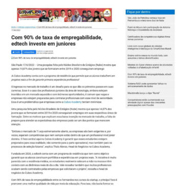 Com 90% de taxa de empregabilidade, edtech investe em juniores – Zipix