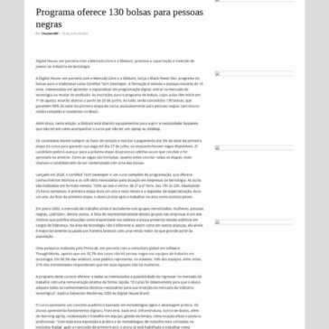 Programa oferece 130 bolsas para pessoas negras – Channel 360