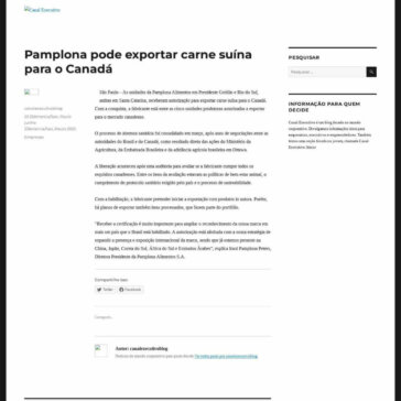 Pamplona pode exportar carne suína para o Canadá – Canal Executivo Blog