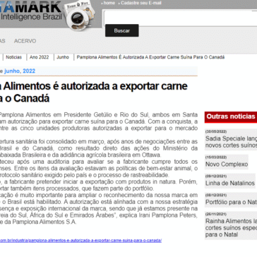 Pamplona Alimentos é autorizada a exportar carne suína para o Canadá – DataMark