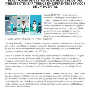 PLATAFORMA DE GESTÃO DE ESCALAS E PLANTÕES PERMITE OTIMIZAR TURNOS EM DIFERENTES SERVIÇOS DE UM HOSPITAL – TI Bahia