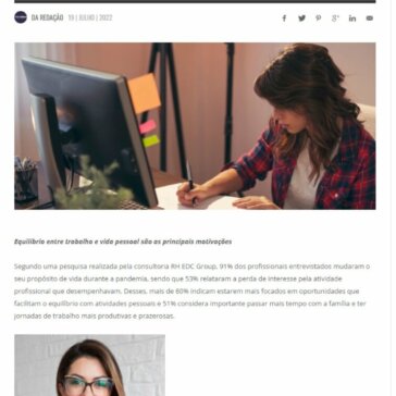 PROFISSIONAIS BUSCAM PROPÓSITO DE VIDA E NOVAS FORMAS DE ATUAÇÃO NA PÓS-PANDEMIA – Cultura390