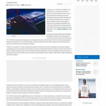 Com 90% de taxa de empregabilidade, edtech investe em juniores – ES 24 Horas