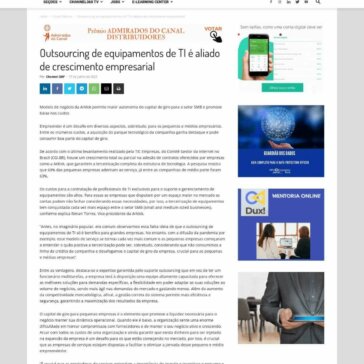 Outsourcing de equipamentos de TI é aliado de crescimento empresarial – Channel 360