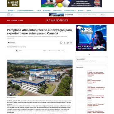 Pamplona Alimentos recebe autorização para exportar carne suína para o Canadá – Manezinho News