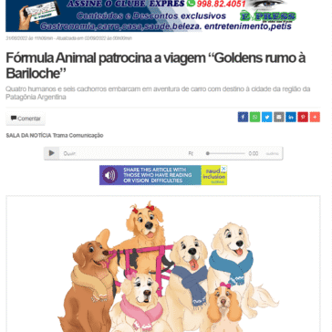 Fórmula Animal patrocina a viagem “Goldens rumo à Bariloche” – Regional Express MG