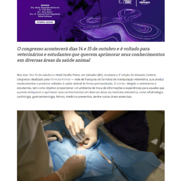 Fórmula Animal realiza congresso de medicina veterinária em Salvador – Assessoria Animal