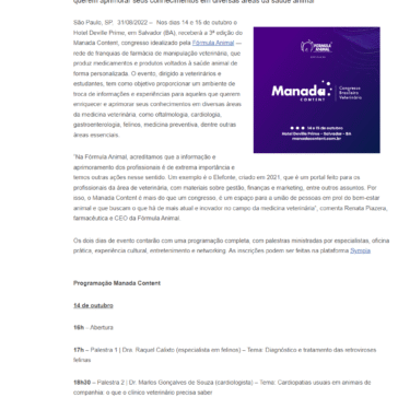 Fórmula Animal realiza congresso de medicina veterinária em Salvador – Dicas BH