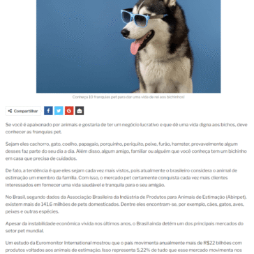 Franquias pet: 10 opções para trabalhar com animais – Revista Capital Econômico