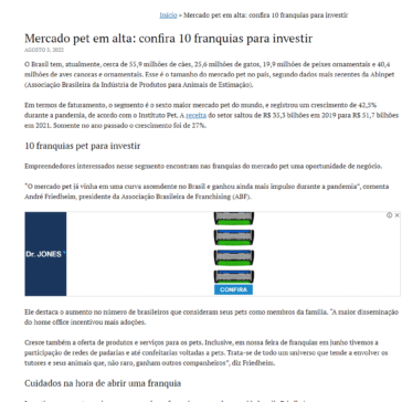 Mercado pet em alta: confira 10 franquias para investir – Índices Bovespa