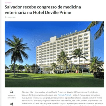 Salvador recebe congresso de medicina veterinária no Hotel Deville Prime – Curtindo Salvador