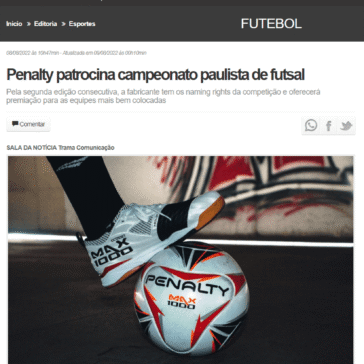 Penalty patrocina campeonato paulista de futsal – Corumbaíba Notícias