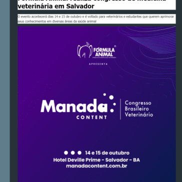 Fórmula Animal realiza congresso de medicina veterinária em Salvador – Animal Livre