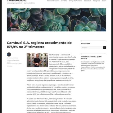 Cambuci S.A. registra crescimento de 157,9% no 2º trimestre – Canal Executivo Blog