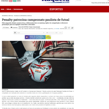 Penalty patrocina campeonato paulista de futsal – Itaquera em Notícias