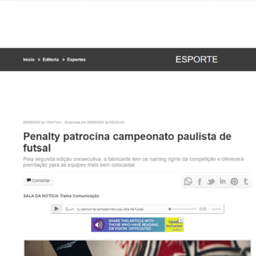Penalty patrocina campeonato paulista de futsal – JBN Bahia Notícias