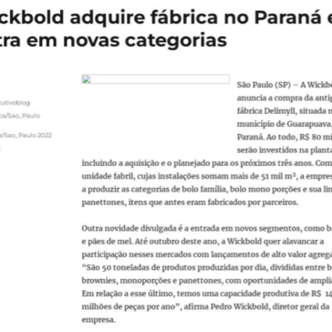 Wickbold adquire fábrica no Paraná e entra em novas categorias