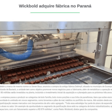 Wickbold adquire fábrica no Paraná
