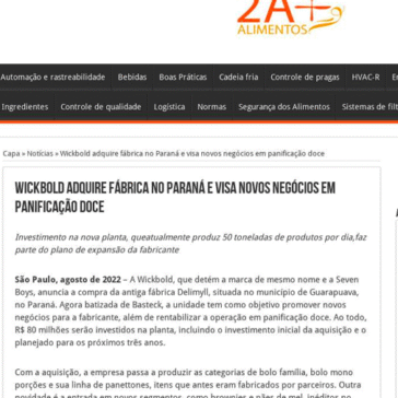 Wickbold adquire fábrica no Paraná e visa novos negócios em panificação doce