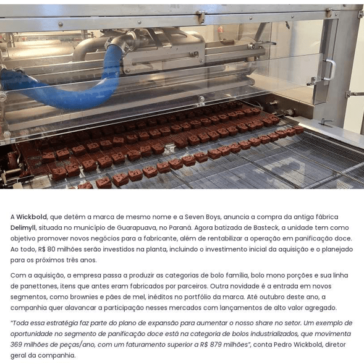 Wickbold adquire fábrica no Paraná e visa novos negócios em panificação doce