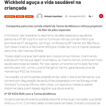 Wickbold aguça a vida saudável na criançada