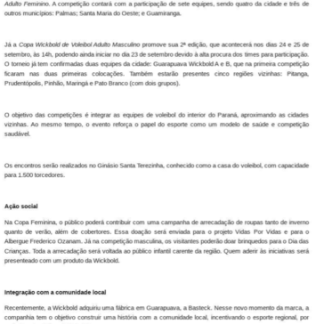 Wickbold patrocina equipes feminina e masculina de vôlei de Guarapuava
