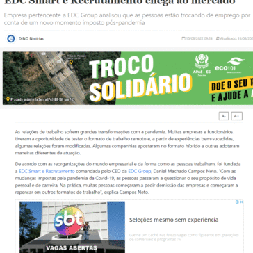 EDC Smart e Recrutamento chega ao mercado – Site da Serra