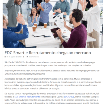 EDC Smart e Recrutamento chega ao mercado – Eagle News