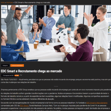 EDC Smart e Recrutamento chega ao mercado – Em Notícia