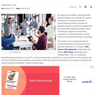 EDC Smart e Recrutamento chega ao mercado – ND1 – Notícias Digital 1