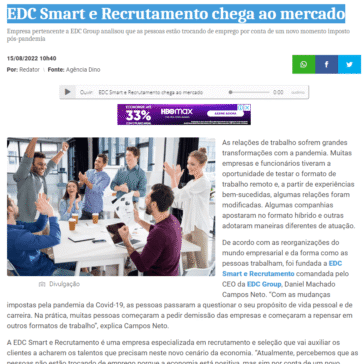 EDC Smart e Recrutamento chega ao mercado – Porto Estrela News