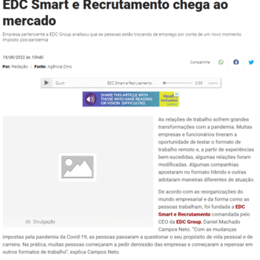 EDC Smart e Recrutamento chega ao mercado – Papo de Imprensa