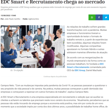 EDC Smart e Recrutamento chega ao mercado – Gazeta Costa Sul