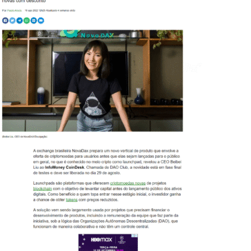 Exchange NovaDAX anuncia nova plataforma que permite comprar criptos antes do lançamento – Infomoney