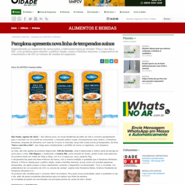 Pamplona apresenta nova linha de temperados suínos – Cidade no Ar