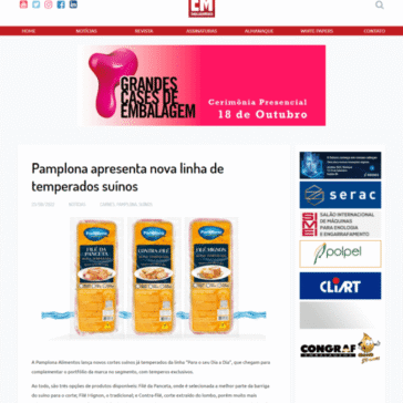 Pamplona apresenta nova linha de temperados suínos – EmbalagemMarca