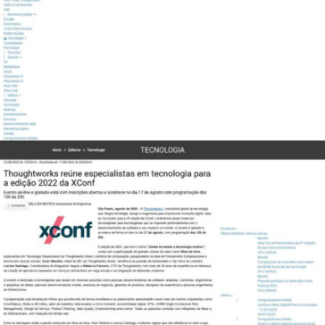 Thoughtworks reúne especialistas em tecnologia para a edição 2022 da XConf – Teclando Web