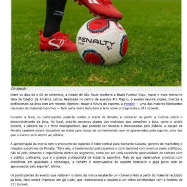 BFExpo 2022: Penalty participa de evento destacando bola sustentável – JBN Bahia Notícias