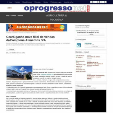 Ceará ganha nova filial de vendas da Pamplona Alimentos S/A – O Progresso Net